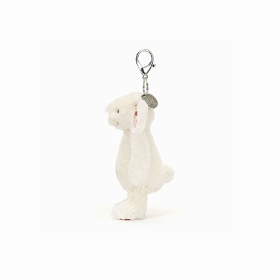 Jellycat Blossom Cream Bunny 'Berry' Bag Charm USA | 05986QFBX